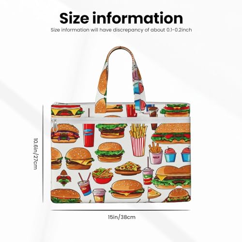 Fast Food Canvas Document Bag Briefcase For Professionals And Executives4