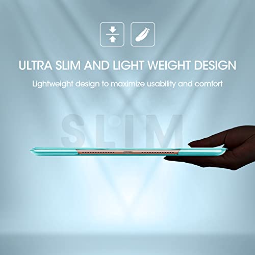 Image of ProCase iPad 10.2 Case 2019 iPad 7th Generation Case, Slim Stand Hard Back Shell Protective Smart Cover Case for iPad 7th Gen 10.2 Inch 2019 (A2197 A2198 A2200) -Aqua | Protective Smart Case Cover Compatible with 10.2 Inch iPad 9 /8 /7