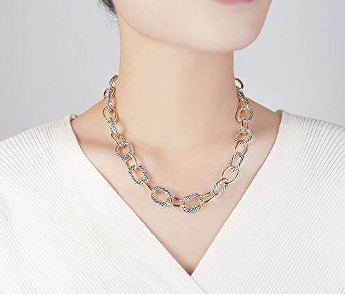 UNY JEWEL Luxury Fusion Twisted Cable Link Chain Necklace Designer Statement Women Jewelry Timeless Elegance Super Shinny4