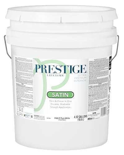 PRESTIGE Paints Interior Paint and Primer In One, 5-Gallon, Satin,