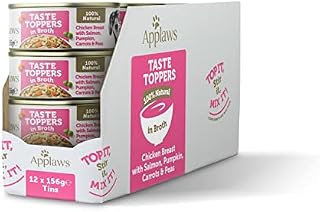 Applaws 100% Natural Wet Dog Food, Chicken Breast with Salmon and Vegetables, 12 x 156 g