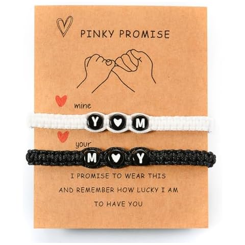 2PCS Initial Bracelets,Custom handmade braided adjustable rope,personalized Initial bracelets,Initial Letter bracelets,matching bracelets,Gift for Wife,Mom,Daughter,Valentines Jewelry Cover