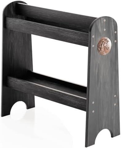 HOTCAN Pine Wood Saddle Rack – Ideal Saddle Stand for Western Horse Gear and Horse Tack Organizers, Suitable for Displaying Trophy Tack at Home (Black)