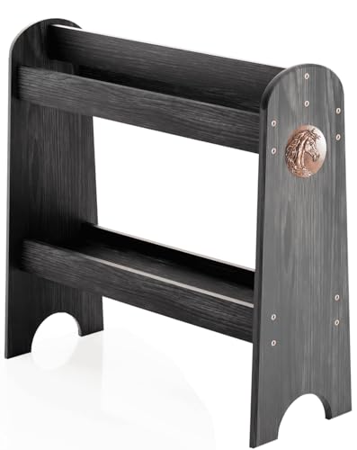 HOTCAN Pine Wood Saddle Rack – Ideal Saddle Stand for Western Horse Gear and Horse Tack Organizers, Suitable for Displaying Trophy Tack at Home (Black)