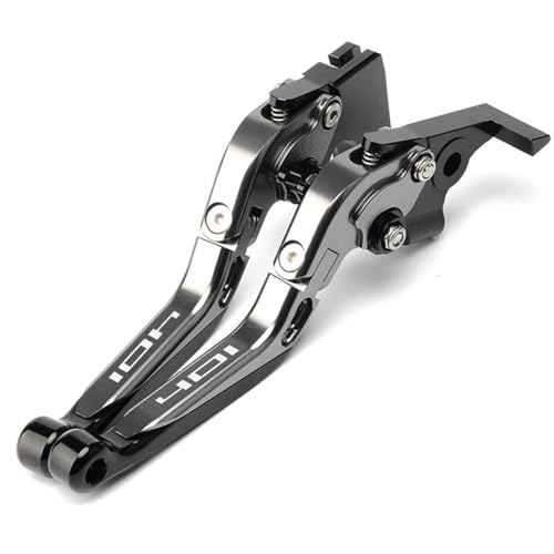 CRJIMX Für Husqvarna 401 Für Svartpilen 401 Für Vitpilen 401 2018-2023 2024 Motorrad CNC Einstellbare Griff Bremshebel Bremskupplungshebel(GRAU,Stil B)