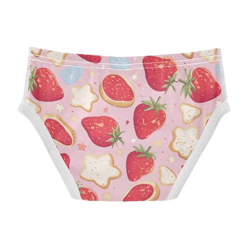 Wusikd Strawberries Stars Boys' Underwear Cotton Cookies Boys Briefs Soft Toddler Underwear 2T2