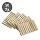 WENKO 50 Wäscheklammern aus FSC® zertifiziertem Holz, umweltfreundliche Holzklammern, Klammern zum Basteln und Dekorieren, je 7 cm, Natur
