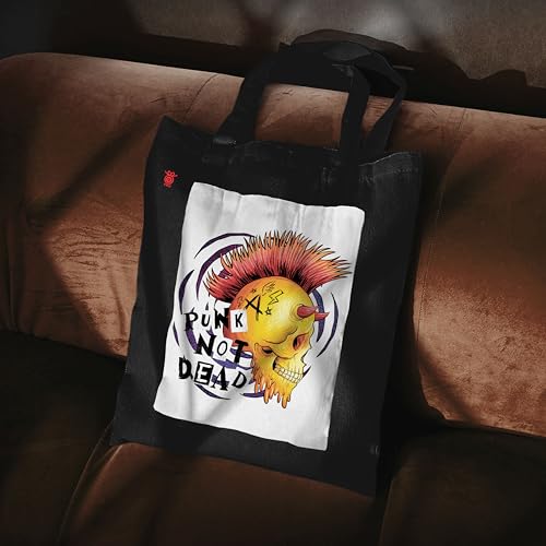 Image of ZORI Black Tote Bag With Pocket Printed Designed Canvas Tote Bags For Women large capacity,Tote bag For Shopping, College, Travel, More Canvas Handbag For Unisex Bag