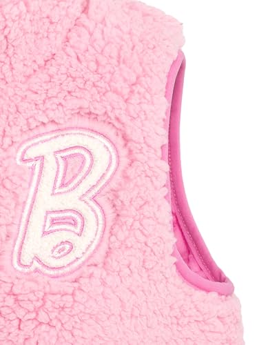 Barbie Girls Faux Shearling Zip Up Jacket Vest Little Kid to Big Kid Sizes (4-14-16)3