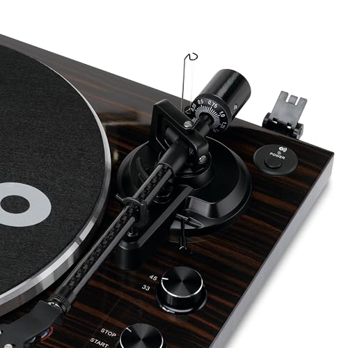Lenco LBT-345WA Tourne-disque avec Bluetooth® et micro rouge 2M, stabilisateur de platine chromé – Noyer - Les Beatles, Paul McCartney, John Lennon, RIngo Starr, George Harrison Lenco LBT-345WA Tourne-disque avec Bluetooth® et micro rouge 2M, stabilisateur de platine chromé - Noyer – Image 7