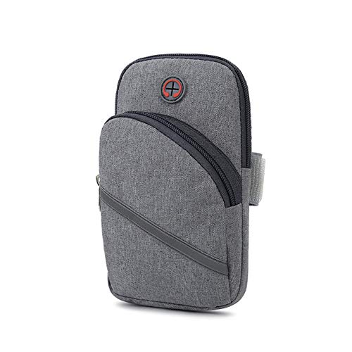 Sport Running Armband Wristband Cell Phone Case Holder Arm Bag Pouch for Samsung Galaxy S21 FE S22 Plus S21 S20 Note 20 10 A52s A52 A51 /Google Pixel 6 5 4a /OnePlus 9 8 8T /BLU VIVO X6 iPhone (Gray)