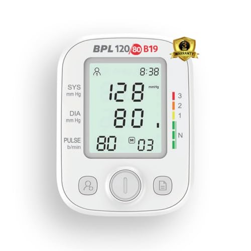 Image of BPL Medical Technologies B19 Digital Blood Pressure Monitor with USB, LCD Display, 3 Years Warranty|BP Apparatus for Home|Hypertension & Managing Heart Health Device - White