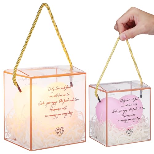 Lámpara de noche corazón rosa con base de rafia PVC grande