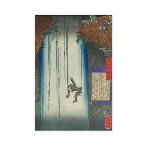 Toile de singe art japonais pour la décoration de bureau