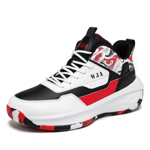WJA Men's Basketball Shoes Lightweight and Breathable Running Shoes Anti-Slip