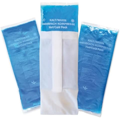 KK Kompressen Set Premium | 3 x Kalt-Warm Kompressen 12 x 29 cm + 1 x Vliesstoffhülle Cover