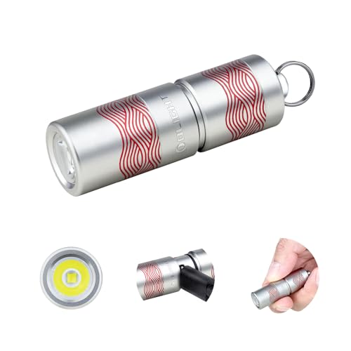 Image of OLIGHT I1R 2 Pro Eos 180 Lumens EDC Rechargeable Keychain Flashlight, Powered by Built-in Rechargeable Battery with Type-C USB Cable, Slim Mini Handheld Light for Everyday Carry (Silver-Flow)