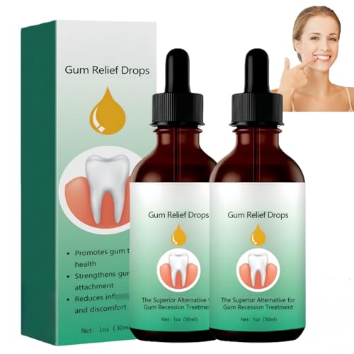 2PCS Gum Regrowth for Receding Gums Gum Repair Gel Protect Repair Gel for Receding Gums Natural Gums Treatment Drops Natural Gum Regrowth Drops for Oral Care Oral Care Liquid for Fresh Breath