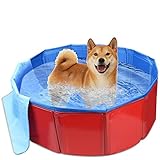 犬 プール ペット用バスグッズ バスプール バスタブ 折り畳み PVC複合素材 耐磨 防水 底面水抜き栓付き 夏 猫 小型犬 中型犬 お風呂ために 屋内屋外用 60*20サイズ