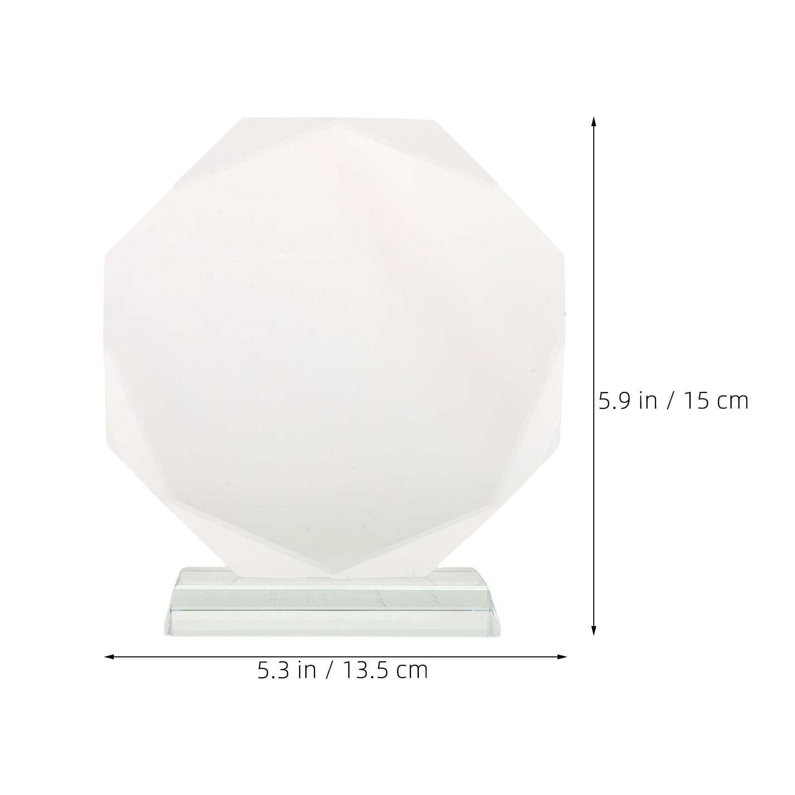 Kisangel 2 trofeos de Cristal Transparente: Copa de reconocimiento en Blanco de 15 cm (6 Pulgadas) para premios de competiciones Deportivas, Recuerdos de Fiestas, Recuerdos para ganadores Escolares,