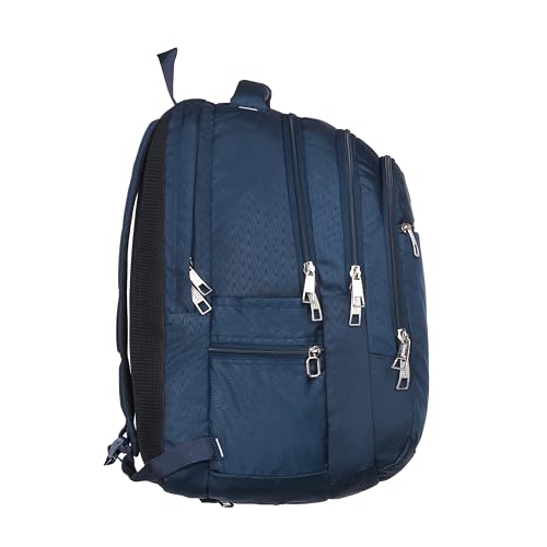 Image of Dhariwal Bags Exclusive for Railway Running Staff Backpack with RainCover 4 Compartments Stylish and Trendy Backpacks for Unisex Water Resistant and Lightweight Bags Easy to Carry LB-106 Blue 51L