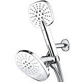 AirJet-700 3-in-1 High Pressure Luxury Rainfall Shower Combo with High-Velocity Flow Accelerator(TM) Hydro-Engine for More Power with Less Water! Height-Extend Design / Dual Push-Button Flow Control