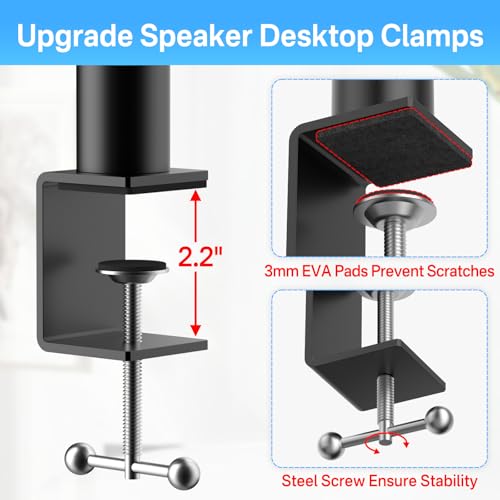 Support de haut-parleur de bureau anti-vibration en métal pour éliminer les résonances