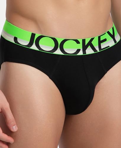 Image of Jockey FP02 Men Super Combed Cotton Rib Solid Brief with Ultrasoft Waistband