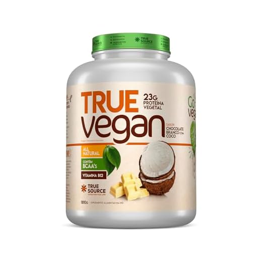 True Source True Vegan Proteína Vegetal - 1810G (Chocolate Branco com Coco)