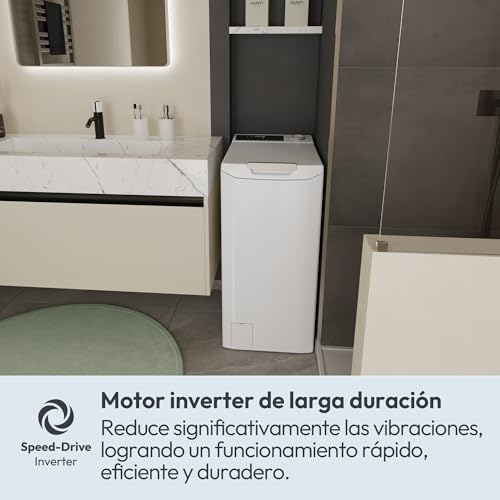 Miniatura 5 de Candy Prowash 500 Tca286tm5-S Lavadora Carga Superior 8 Kg, 1200 Rpm, Display Digital, Conectividad Wi-Fi, Snap Wash, 17 Ciclos, Inverter, Inicio Diferido 24h, Apertura Gentle Touch, 77 Db, Blanco