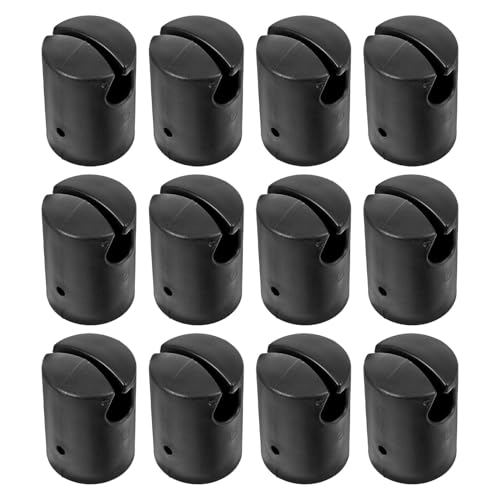 Beaupretty 12 Piezas Tapas para de Trampolín Tapón Protector de Plástico Negro para Barras de Enclosure Cubierta Resistente Antideslizante para Repuesto de Cama Elástica al Aire