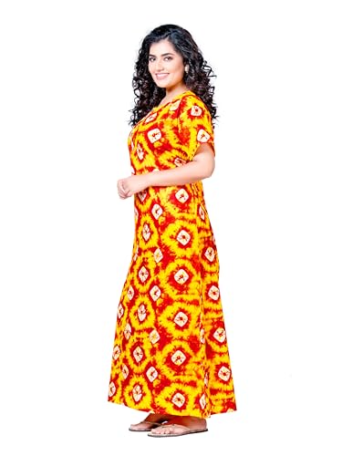 Image of PNAEONG Women's Cotton Long Maxi Night Gown Nighty Dress Stylish Super Soft Comfortable