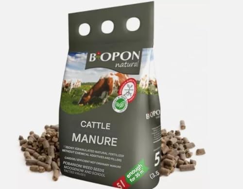 Natural Cattle Manure Fertiliser 20L (2x10L bag) – Granulated, Organic Plant Feed for Vegetables, Lawns, Fruit Trees & Shrubs