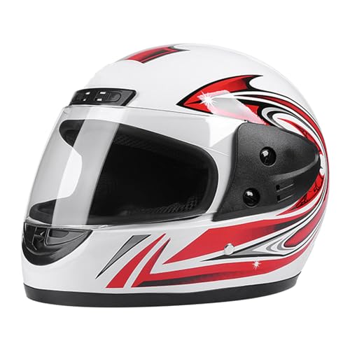 Motorcycle Helmets - Full Face Street Bikes Helmet, -Up Front Sun Visor Helmets | Lightweight Full Face Motorcycle Compact Helmet, Racing Crash Helmet for Adult Men Women Four Seasons