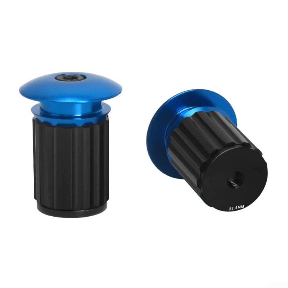 ZWEquipint Aluminum Alloy Bicycle Handlebar End Cap For Mountain Bike And Road Cycling, Lightweight Handle Bar Grips Cap With Easy Installation(Blue)