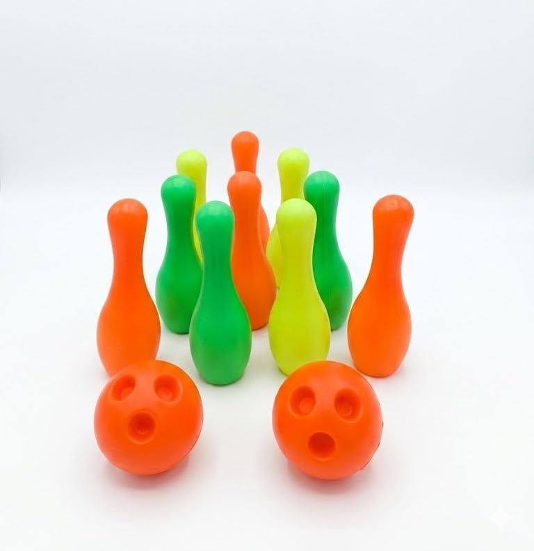 Kids Bowling Toy Set, Toddler Indoor Outdoor Activity Play Game Toys for 3 Year Old Boy Girl, 10 Colourful Pins with 2 Balls, Educational Children Birthday Party Gifts-image-30
