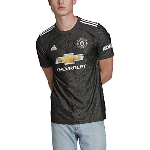 adidas Men's Manchester United 2020-21 Away Jersey - Black - S