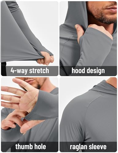 MAGCOMSEN Mens Sun Shirts UPF 50+ Long Sleeve Lightweight Hoodie Quick Dry Performance Workout Hiking Athletic Shirt4