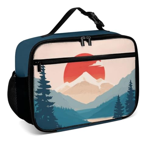 Mountain Landscape Insulated Lunch Bag