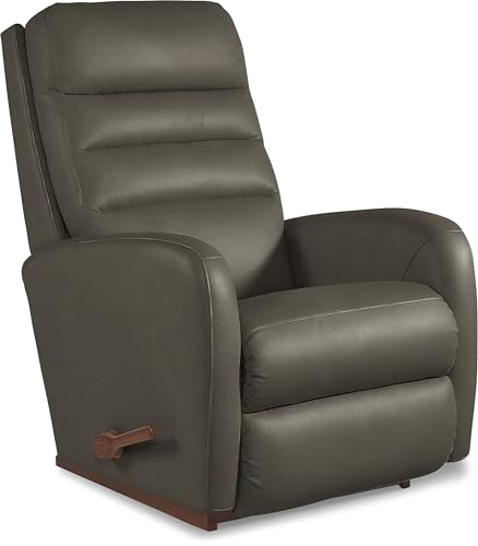 Image of La-Z-Boy Forum Leather Rocking Recliner, Charcoal