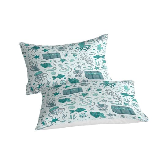 Housse de couette méduse 3D imprimé lit king en microfibre premium - 6