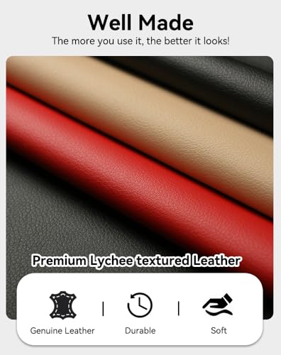 Wallet for Women [Genuine Leather] [Magnetic Closure], Large Capacity Female Ladies Bifold Wallet Card Holder, ID Window, Zipper Coin Pockets (Red)4