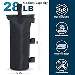 MASTERCANOPY 112lbs Canopy Weight Sandbags,Without Sand (5"x18",Black) - Image 3