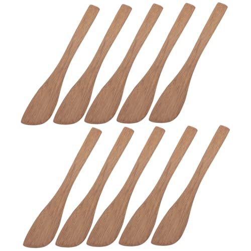 Cabilock Tongue Scraper Set of 10 Wooden Tongue Depressors Smooth Surface Reusable