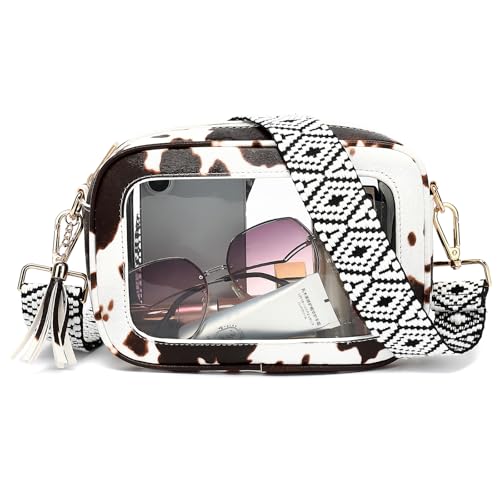 Image of LOXOMU Clear Crossbody Bag Stadium Approved - Waterproof Clear Purses for Women Stadium Bag with Adjustable Guitar Strap | Stadium Approved