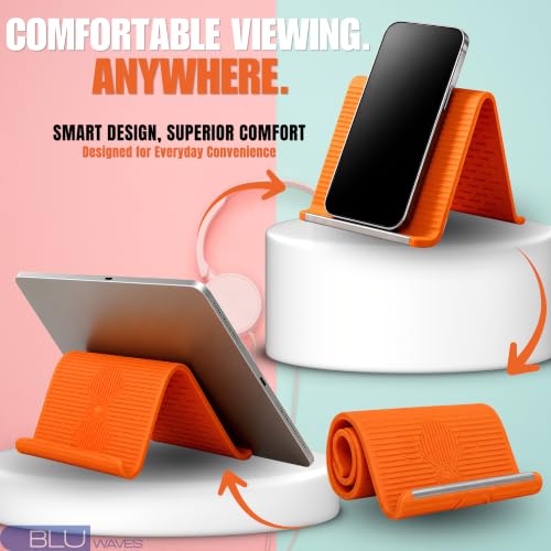 Image of Premium Silicone Mobile Stand | Flexible & Portable Phone Holder (Orange)