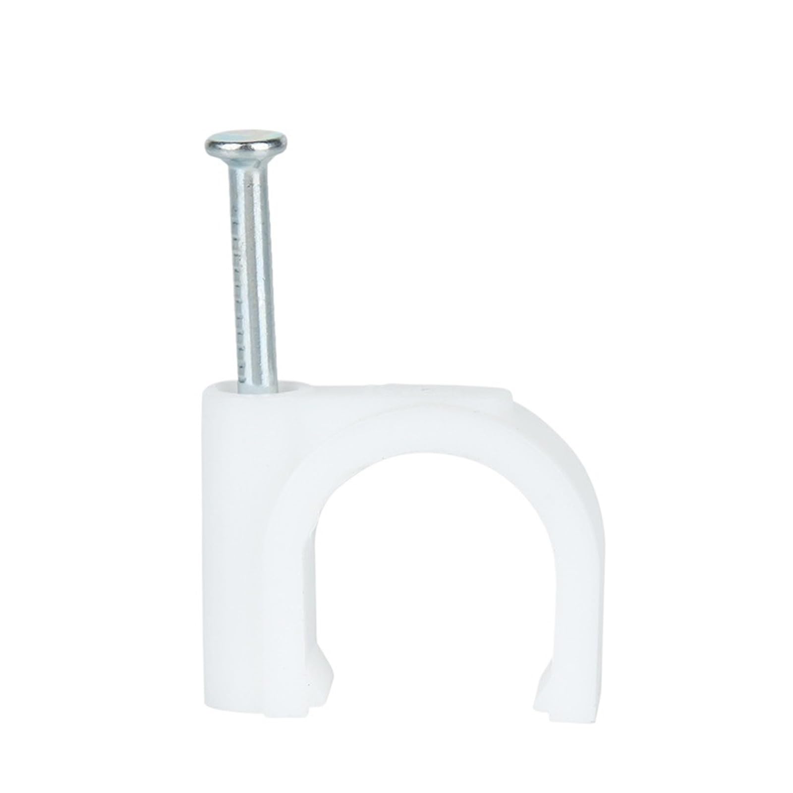Clips for cables de clavos, 100 piezas, clip for alambre acero, redondo y cuadrado, sujeción plástico 4-10mm(Square 10mm)