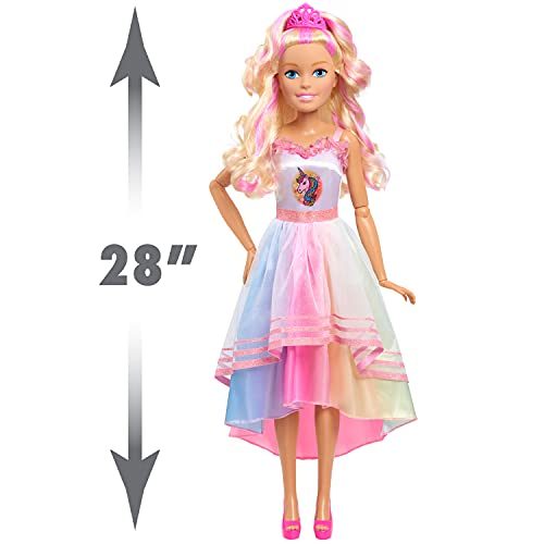 Just Play Barbie 28-Inch Best Fashion Friend Unicorn Party Doll, Blonde Hair, Amazon Exclusive #TOP2