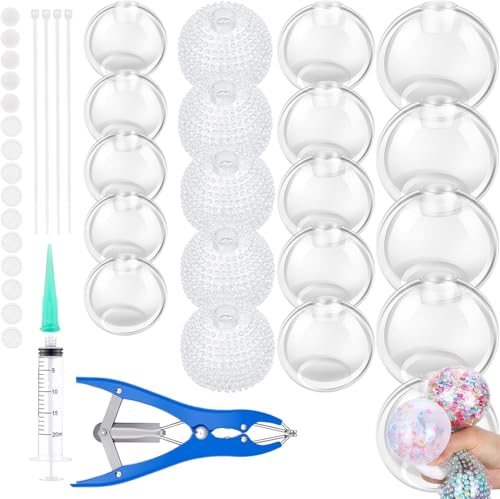 20PCS DIY Stress Ball Making Kit Empty Stress Ball Skin with Expander & Vacuum Tool