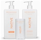 Native Shampoo, Conditioner, & Deodorant Set | Sulfate Free, Paraben Free, Dye Free, with Naturally